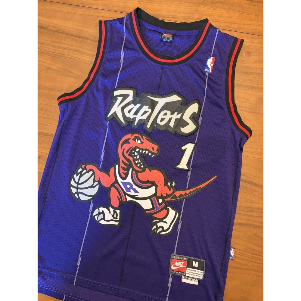 Vintage Nike Team Tracy Mcgrady Toronto Raptors Jersey Mens M +2 Length Purple